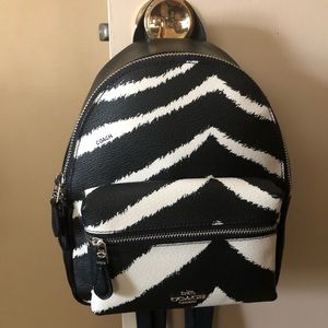 Coach authentic, small leather backpack